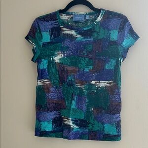 Simply Vera Vera Wang Abstract Brushstroke Tee